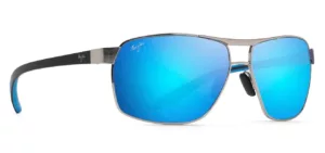 Blue mirrored sunglasses representing vision and focus