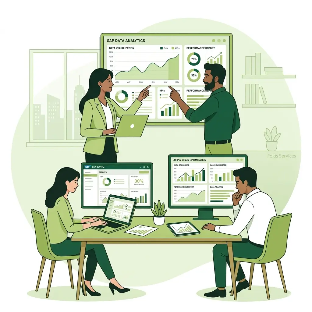 Illustration representing focused SAP recruitment specialists